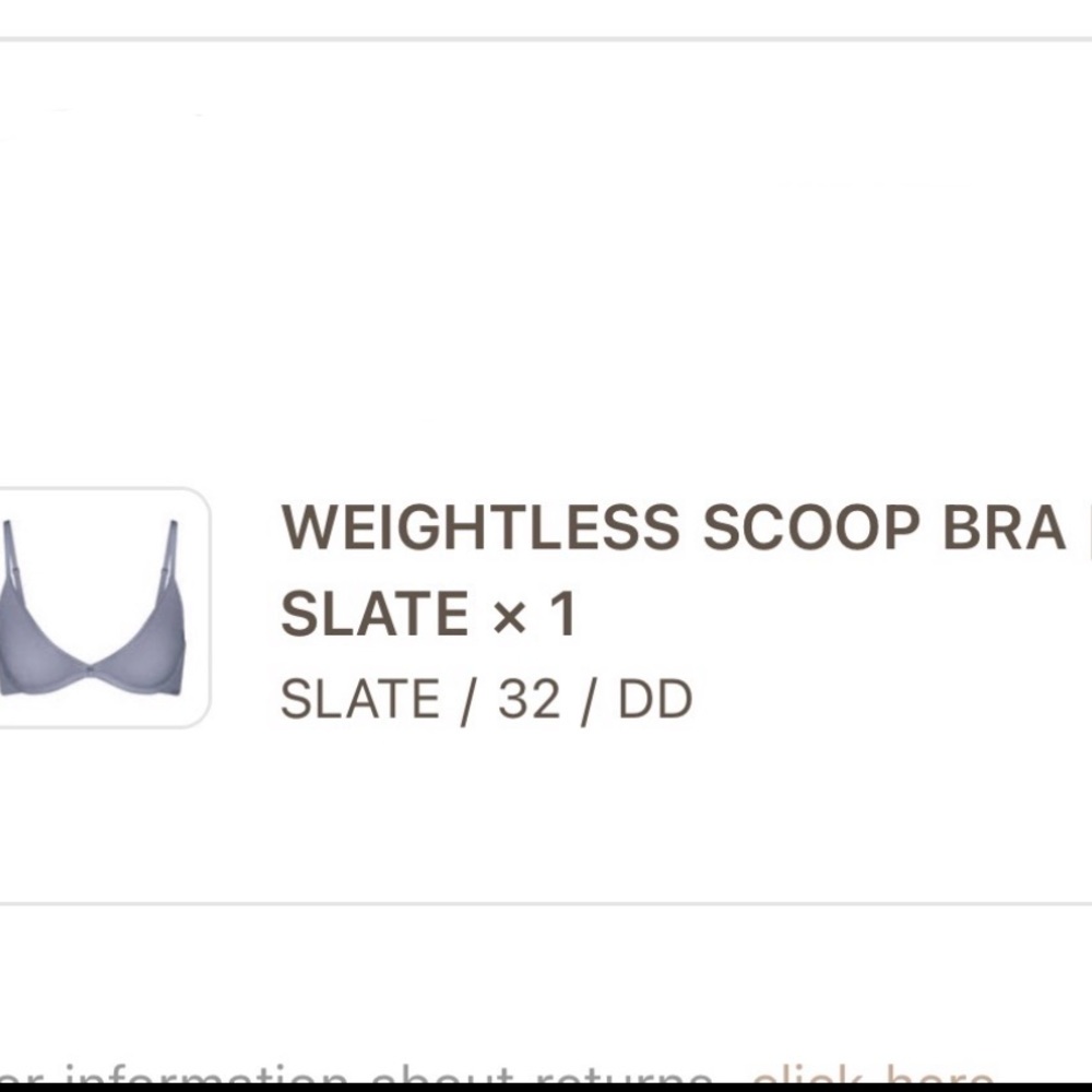 Skims- WEIGHTLESS SCOOP BRA | SLATE 32DD